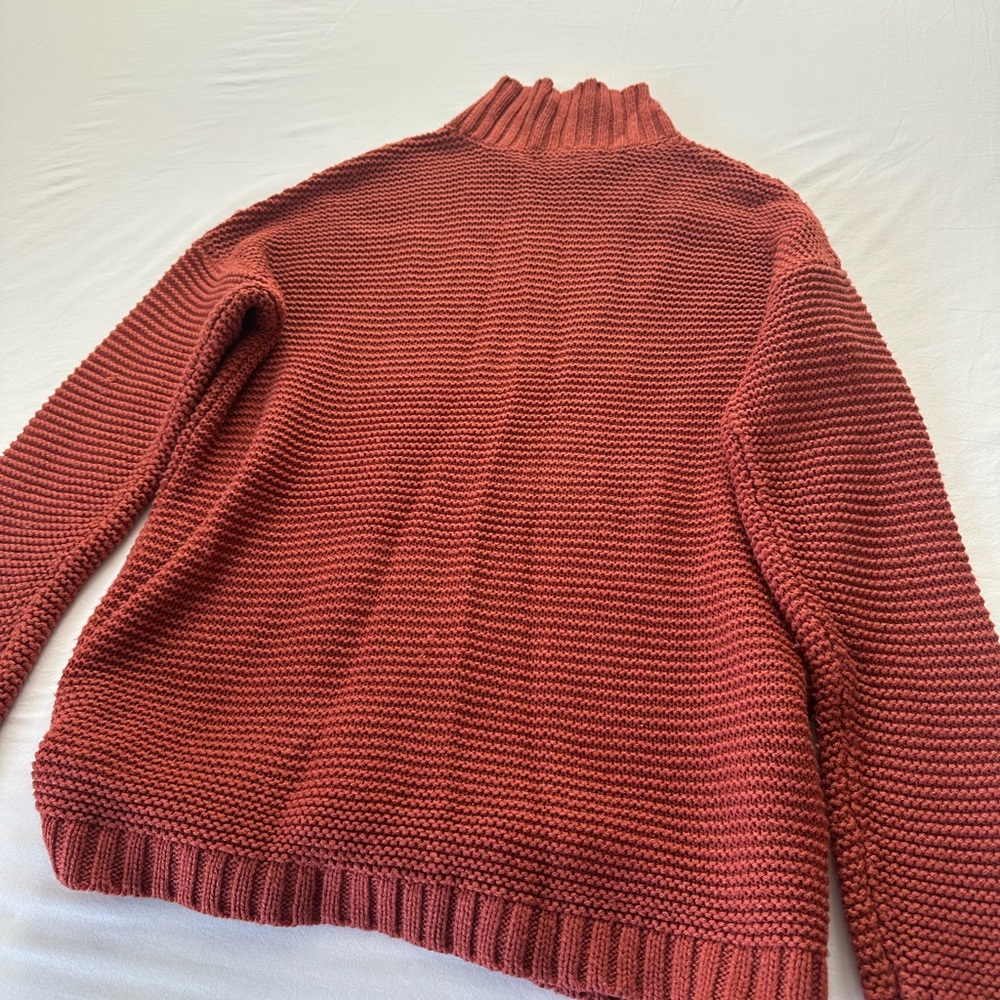 Charlotte Russe Rust Cable Knit Crewneck Sweater - Picture 7 of 7